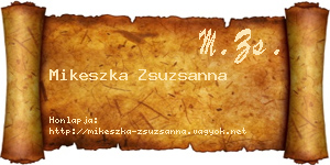 Mikeszka Zsuzsanna névjegykártya